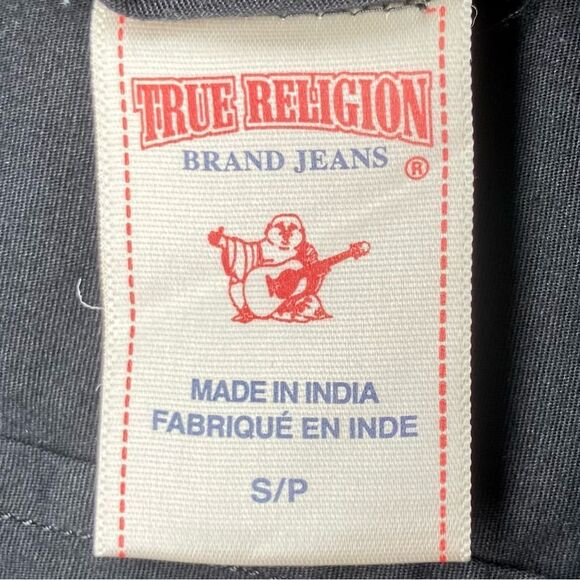 True Religion Tailored Long Sleeve Button Down in Dark Black Women’s S - Picture 5 of 6